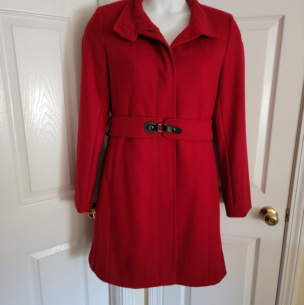 Via Spiga Jackets & Coats Via Spiga Women's Red Long Coat size 12